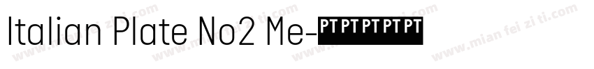 Italian Plate No2 Me字体转换